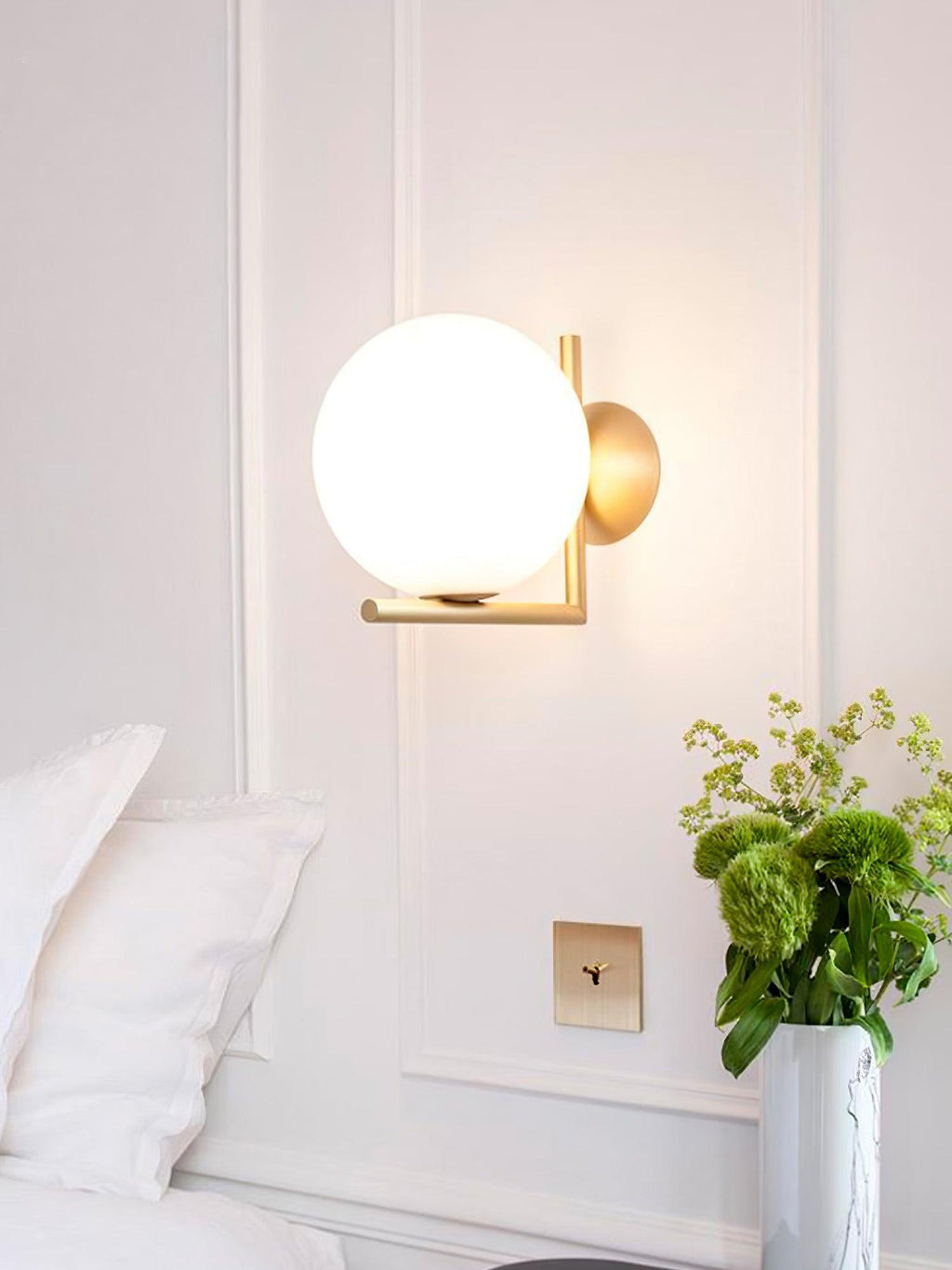 Joanna Applique Vetro Soffiato Moderna Minimalista Opale