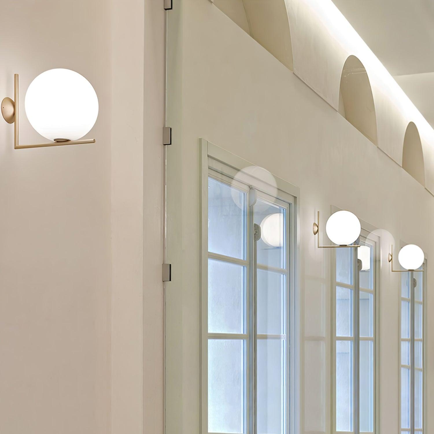 Joanna Applique Vetro Soffiato Moderna Minimalista Opale