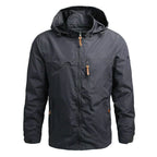 Giacca Impermeabile da Uomo con Cappuccio – Giacca Outdoor Antivento per l'Autunno