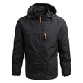 Giacca Impermeabile da Uomo con Cappuccio – Giacca Outdoor Antivento per l'Autunno