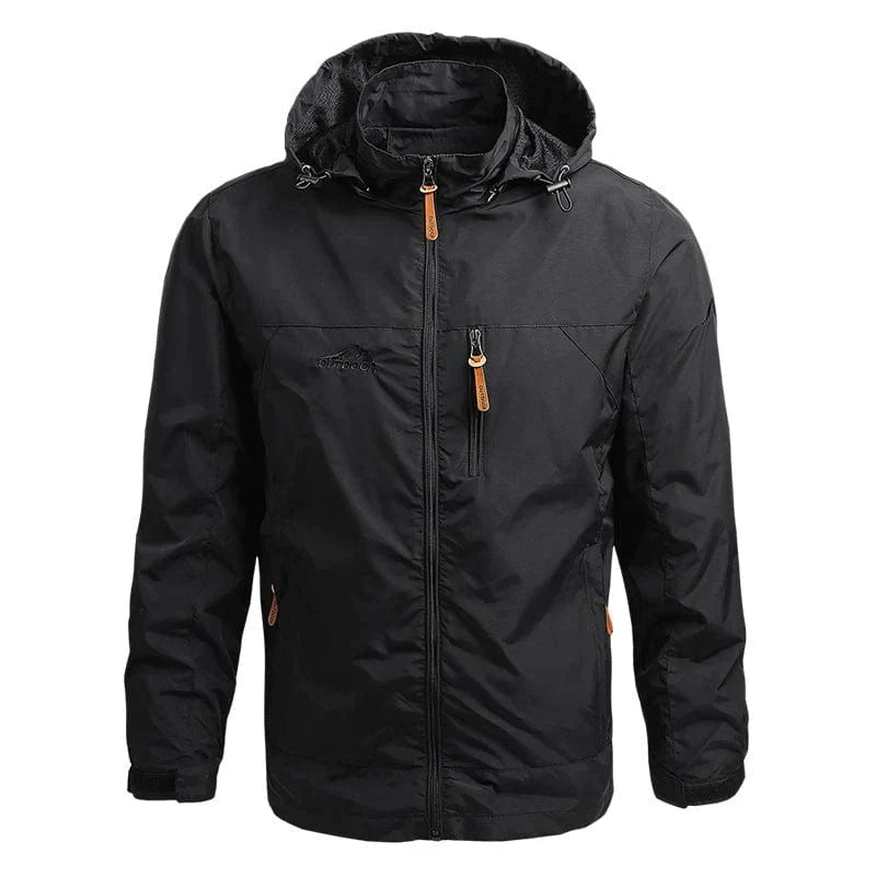 Giacca Impermeabile da Uomo con Cappuccio – Giacca Outdoor Antivento per l'Autunno