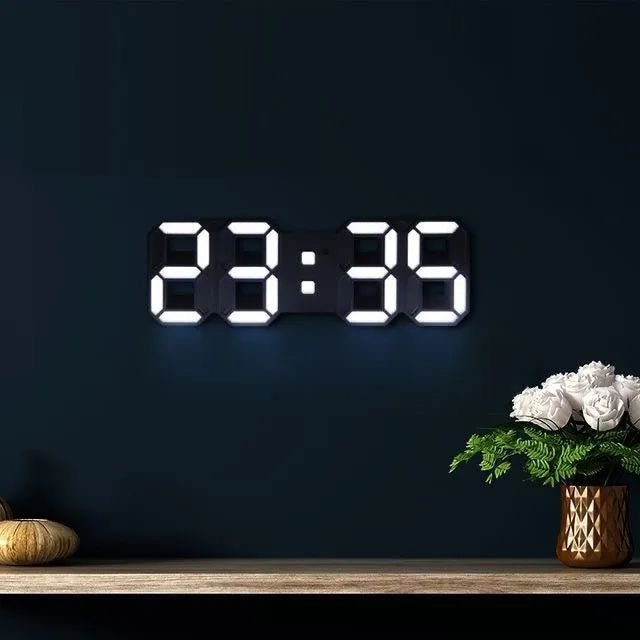 LumiSync Orologio da Parete LED 3D – Orologio Digitale Moderno con Illuminazione Dimmerabile