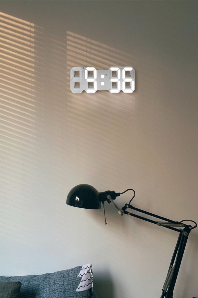 LumiSync Orologio da Parete LED 3D – Orologio Digitale Moderno con Illuminazione Dimmerabile