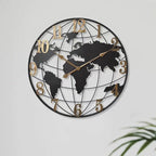 Frendorf | Orologio da parete con mappa del mondo di 60 cm
