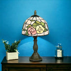 Lampada da comodino Oaks Tiffany Rosa e Gialla a Fiori