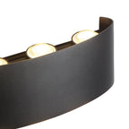 Avelira | Moderno Applique da Esterno LED Up Down in Alluminio Nero Sabbiato con Luce Calda 3000K