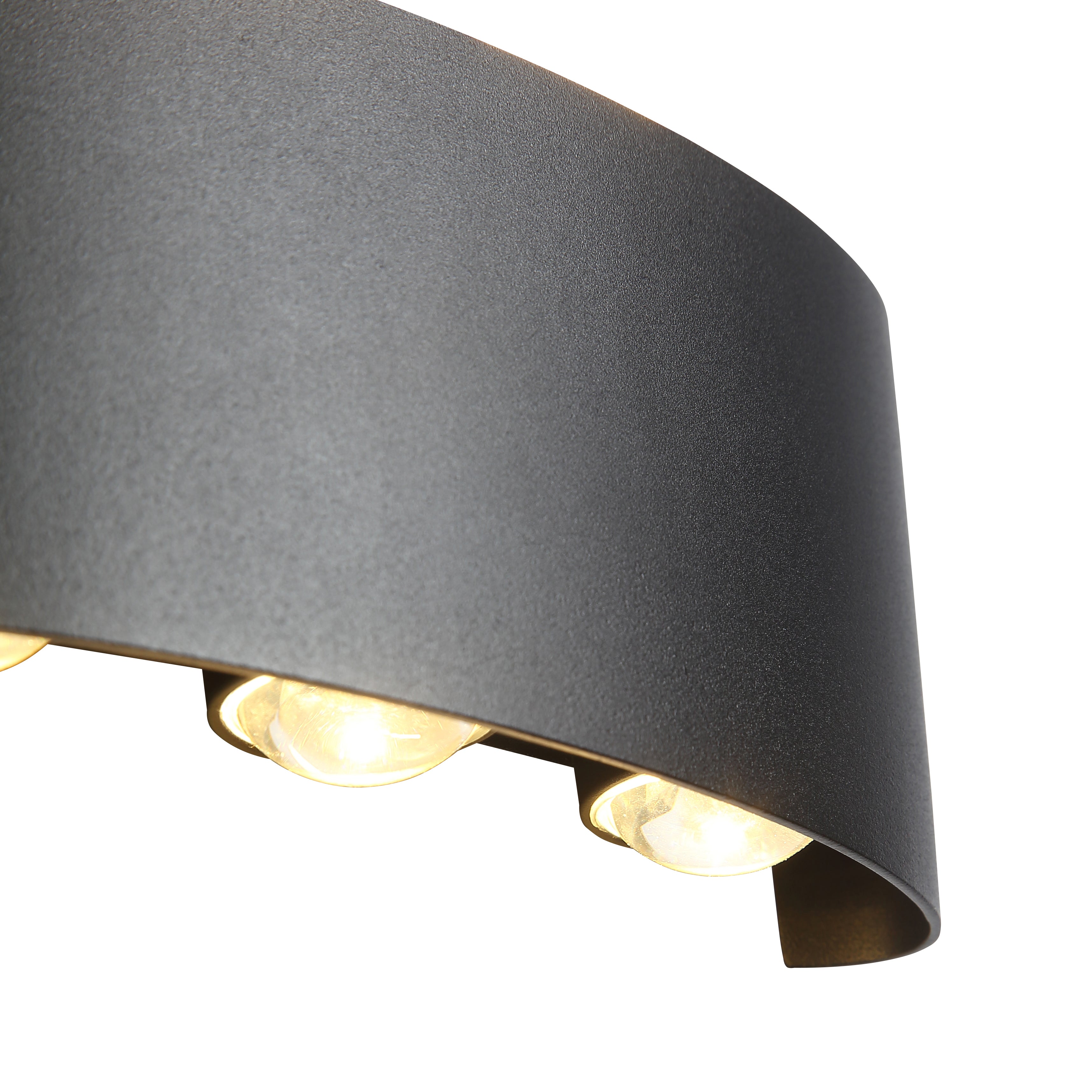 Avelira | Moderno Applique da Esterno LED Up Down in Alluminio Nero Sabbiato con Luce Calda 3000K