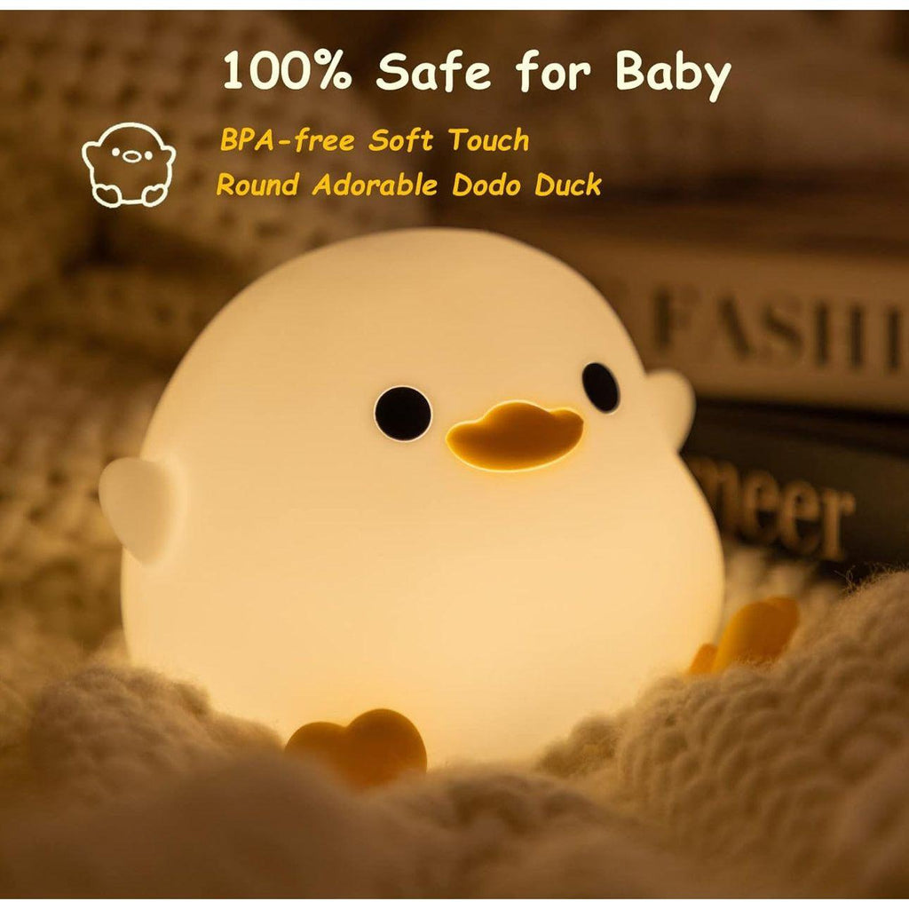 DuckieDream Light - Luce notturna automatica in silicone a forma di anatra