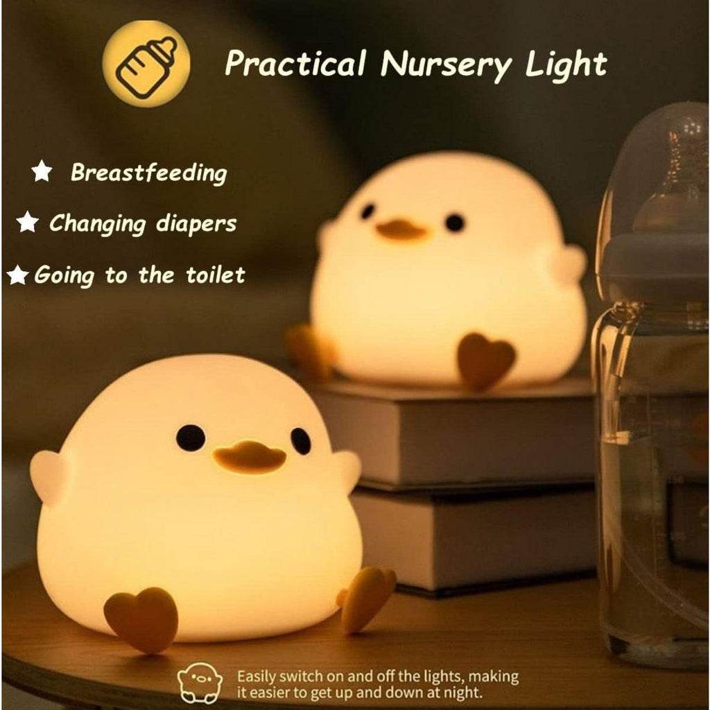 DuckieDream Light - Luce notturna automatica in silicone a forma di anatra
