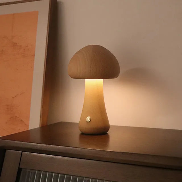 NaturalGlow - Lampada a Funghetto Portatile Senza Fili