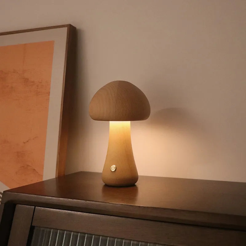 NaturalGlow - Lampada a Funghetto Portatile Senza Fili