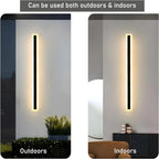 Illuminazione a Parete LED Esterno in Acrilico Minimalista Moderna