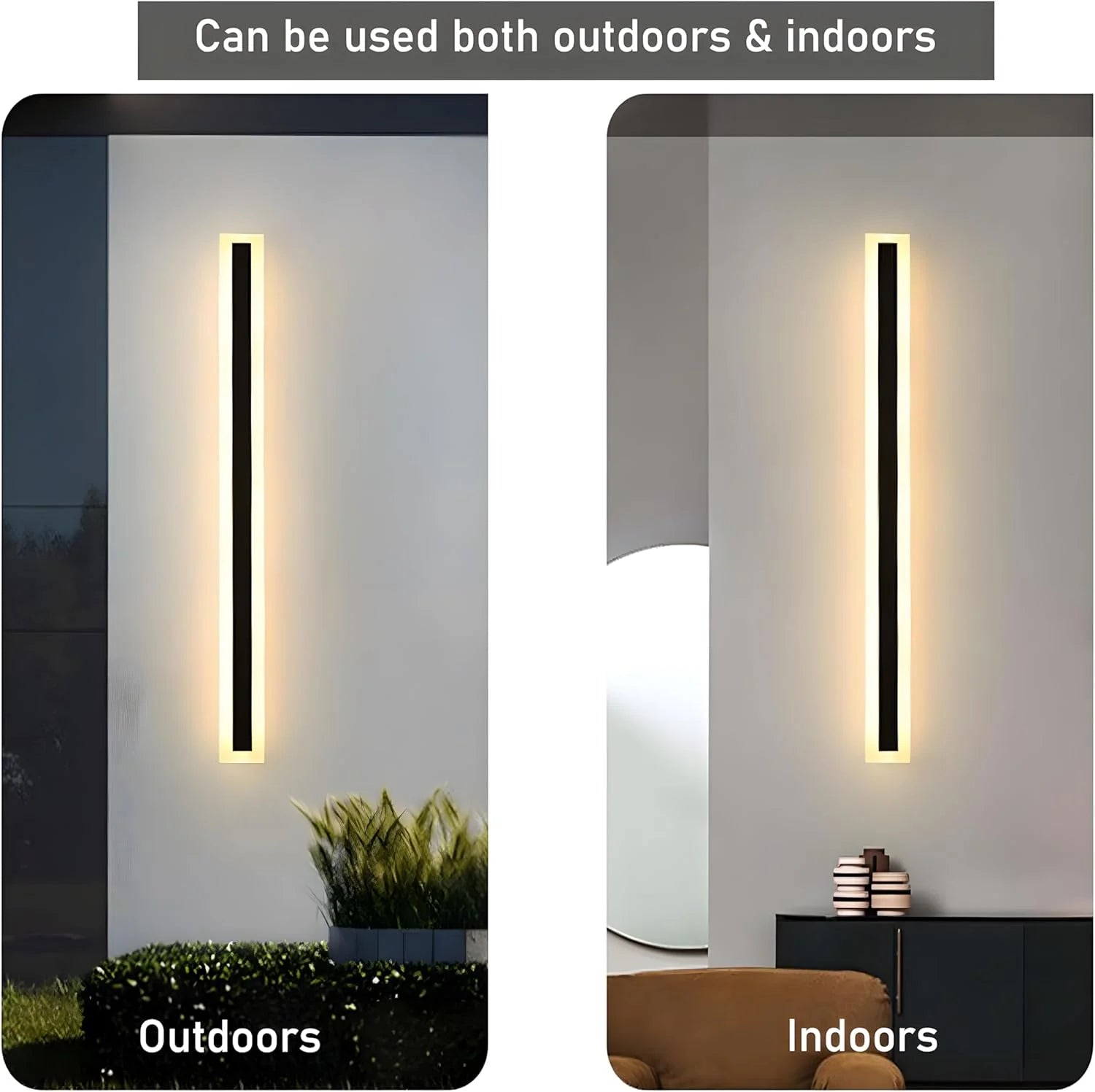 Illuminazione a Parete LED Esterno in Acrilico Minimalista Moderna