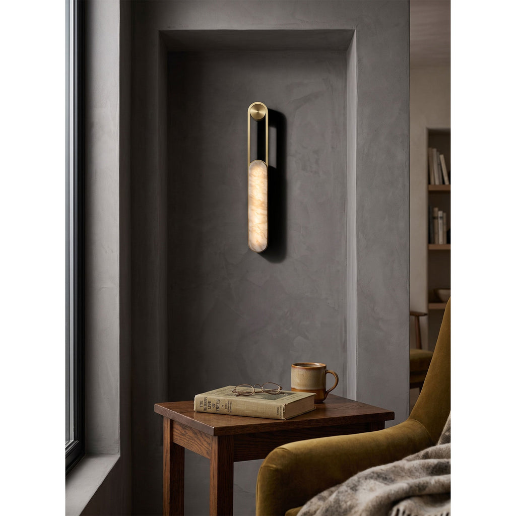 Applique a muro Inez LED in Alabastro