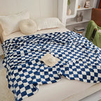 Coperta a Righe – Plaid Morbido con Motivo a Quadri per Divano e Letto