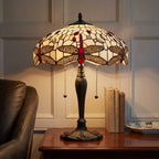 Lampada da Tavolo Tiffany Dragonfly Beige Interiors 1900 - Corda di Trazione