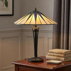 Interiors 1900 Lampada da Tavolo Tiffany 2 Luci Dark Star