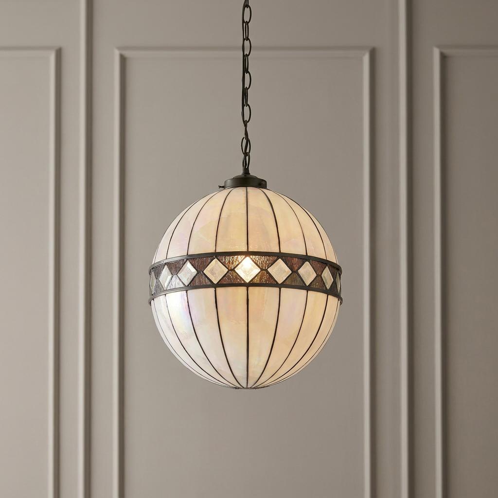 Interiors 1900 Fargo Lampadario Tiffany Globe Medio