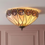 Interiors 1900 Hutchinson Medium Flush Tiffany Lampada da Soffitto
