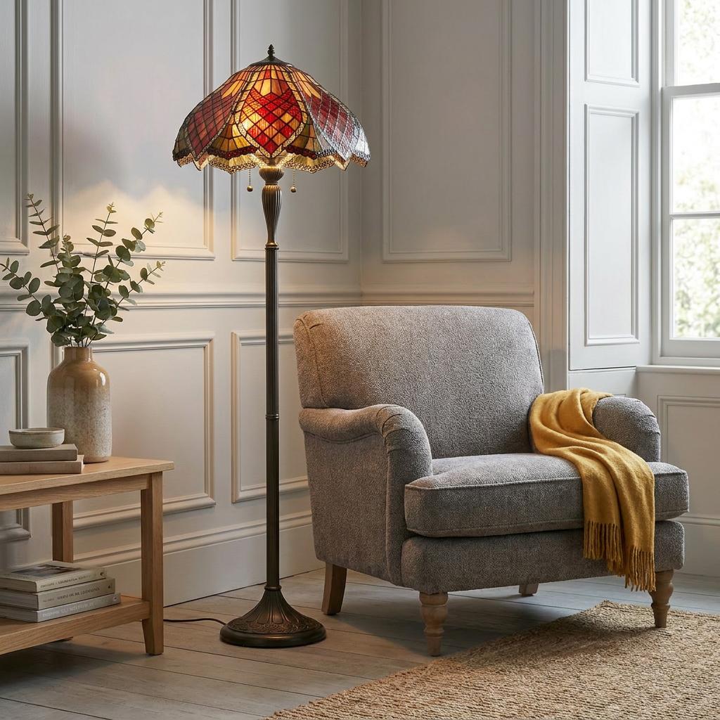 Lampada da terra Tiffany Orsino di Interiors 1900