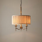 Interiors 1900 Stanford Finitura Ottone Antico Lampadario a 3 Luci