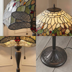 Lampada da terra Tiffany Green Dragonfly Interiors 1900