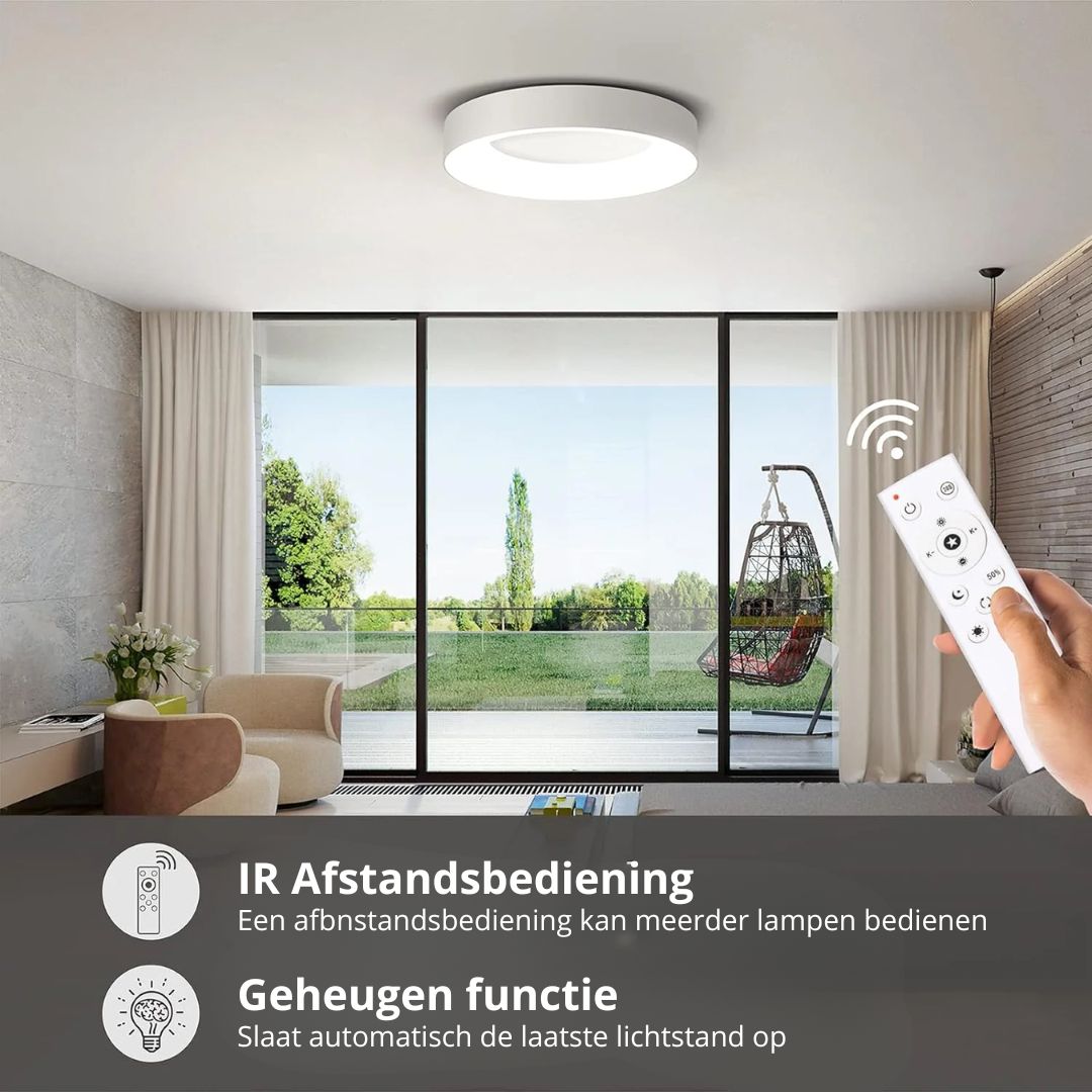 Lampada a soffitto Ismon – LED – Bianco – Ø 30 cm – Minimalista per soggiorni e corridoi