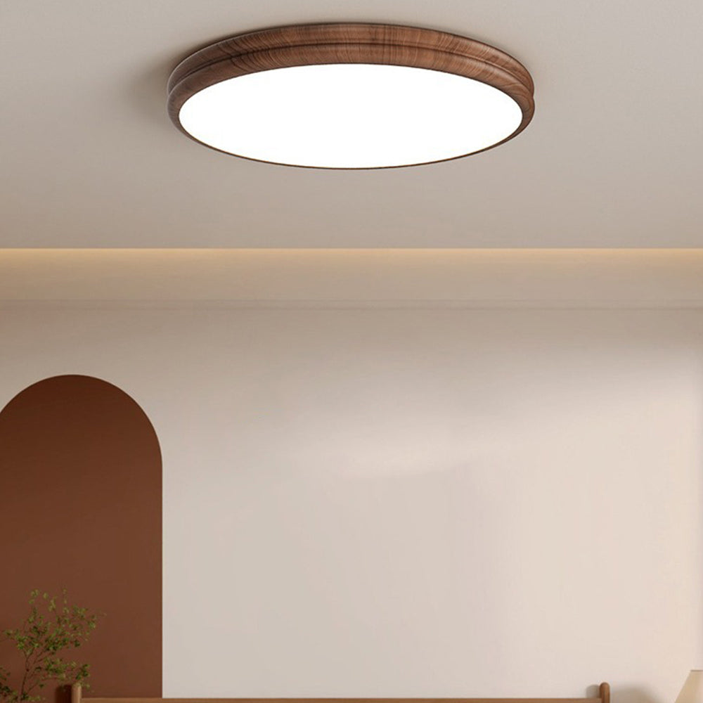 Lampada da soffitto Ivor – Effetto legno – Ø40 cm – Moderno lampadario LED per soggiorno e camera da letto