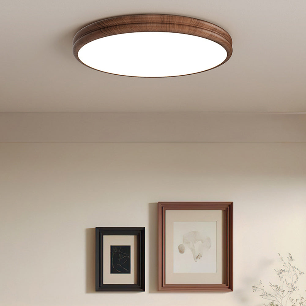 Lampada da soffitto Ivor – Effetto legno – Ø40 cm – Moderno lampadario LED per soggiorno e camera da letto