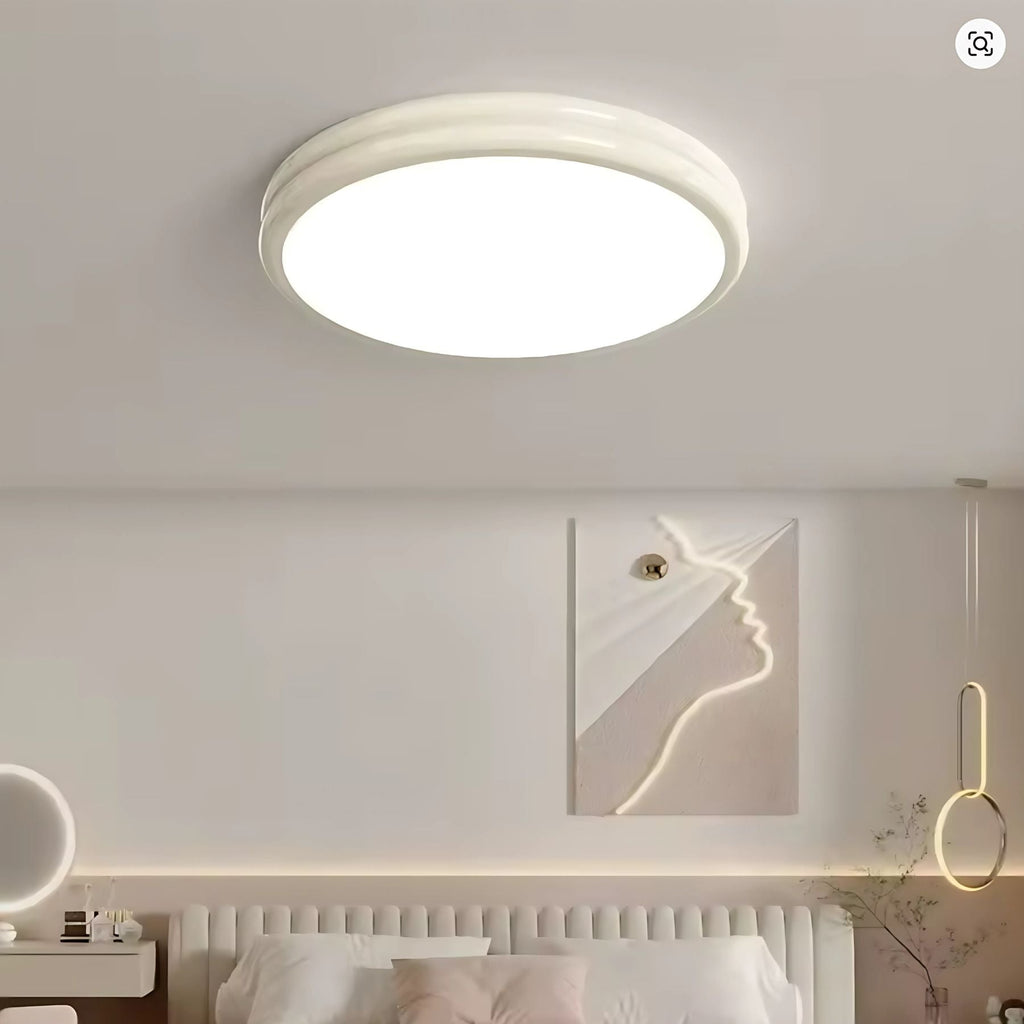 Lampada da soffitto Ivor – Effetto legno – Ø40 cm – Moderno lampadario LED per soggiorno e camera da letto