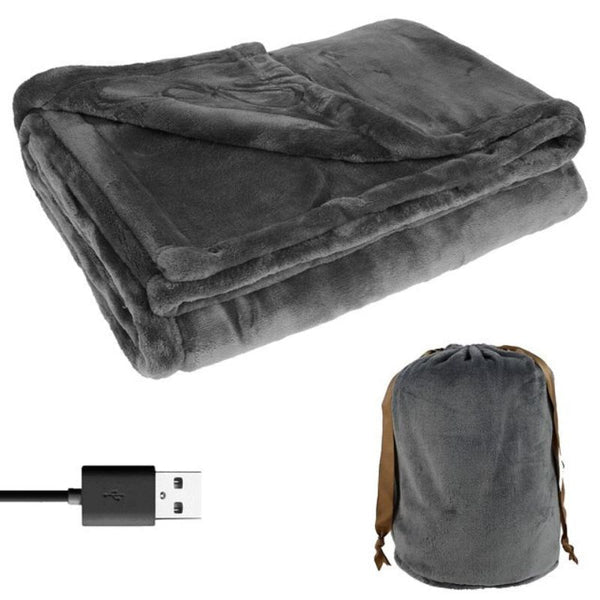 Coperta Elettrica Senza Fili – Coperta in Flanella Riscaldata Ricaricabile USB