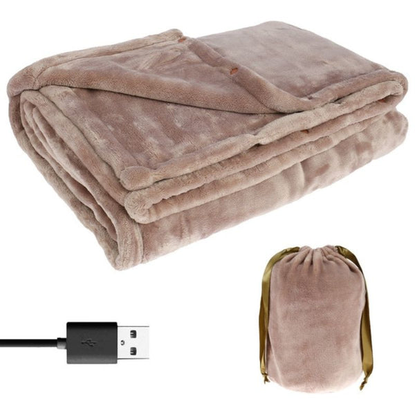 Coperta Elettrica Senza Fili – Coperta in Flanella Riscaldata Ricaricabile USB