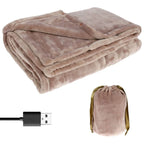 Coperta Elettrica Senza Fili – Coperta in Flanella Riscaldata Ricaricabile USB