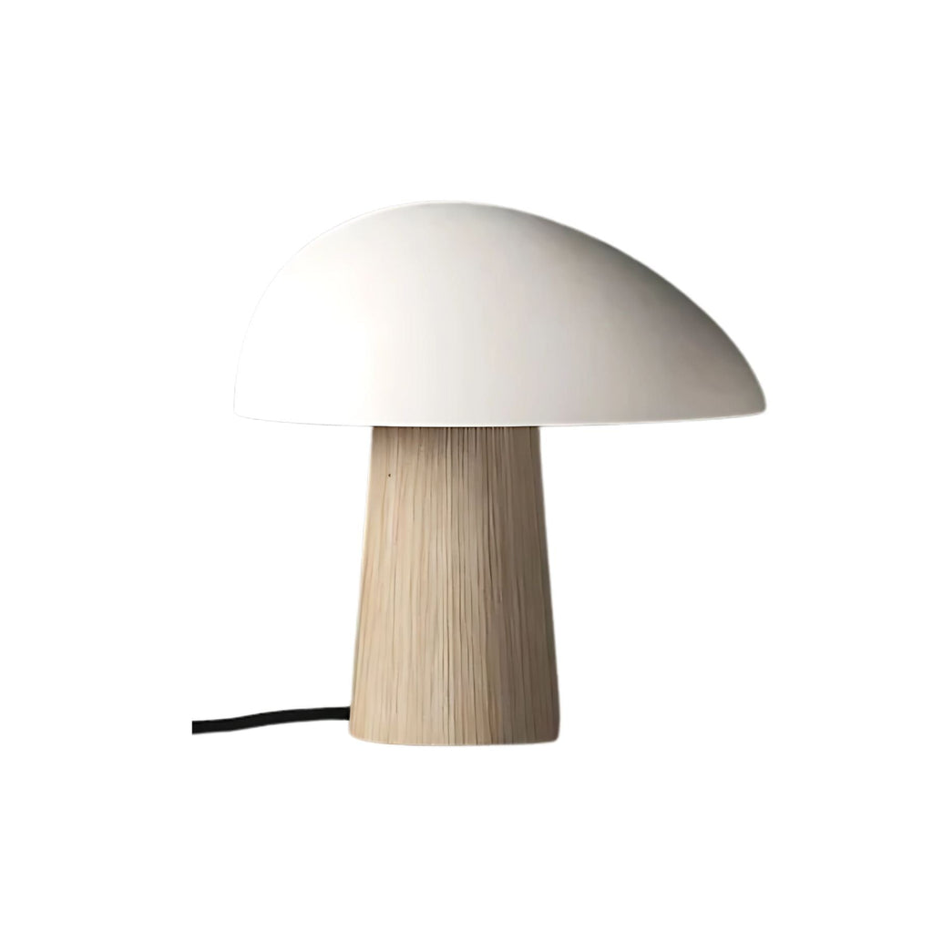 Lampada da tavolo Jano – Legno & Metallo – Naturale – Ø 28 cm – Design Scandinavo – Illuminazione LED