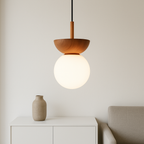 Lampada a Sospensione Globale in Legno Japandi
