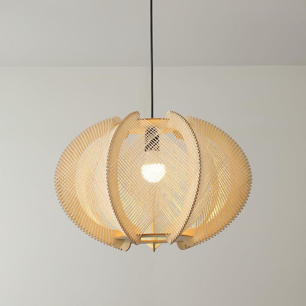Lampada a sospensione Joaves – Legno e metallo – Naturale – Ø 40 cm – Design scandinavo