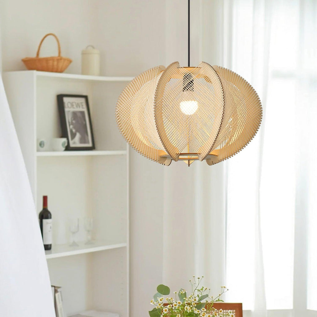 Lampada a sospensione Joaves – Legno e metallo – Naturale – Ø 40 cm – Design scandinavo
