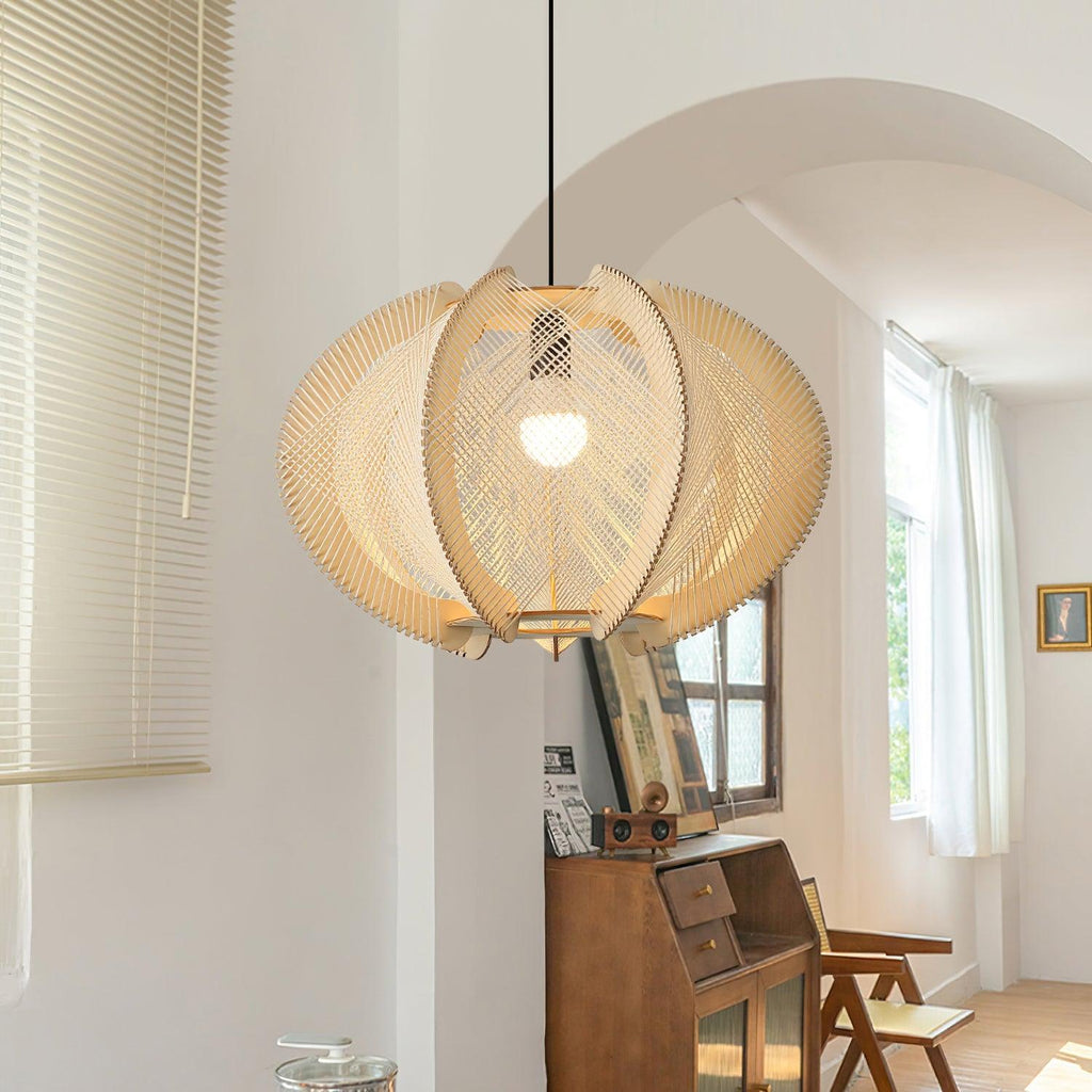Lampada a sospensione Joaves – Legno e metallo – Naturale – Ø 40 cm – Design scandinavo
