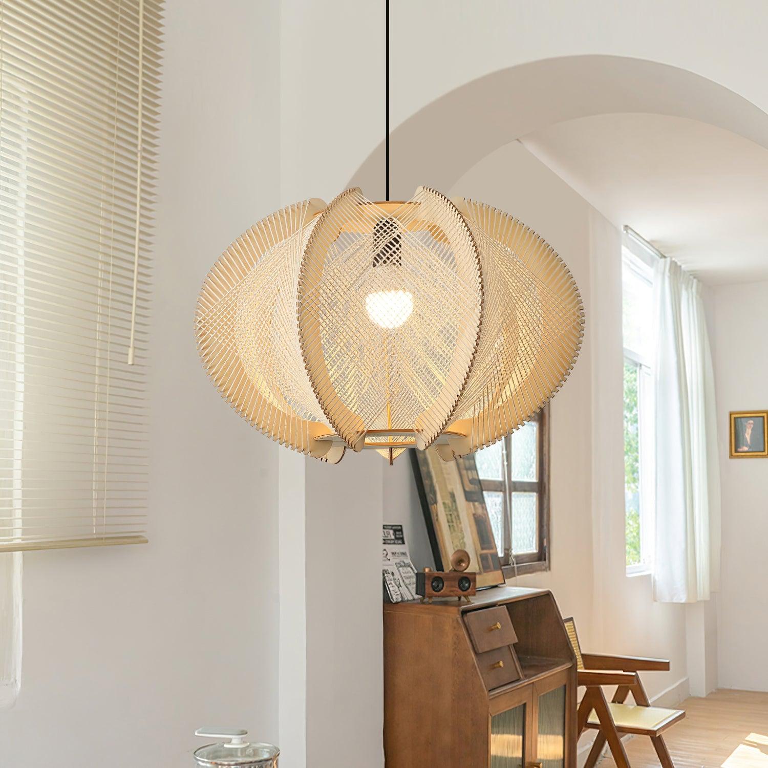 Lampada a sospensione Joaves – Legno e metallo – Naturale – Ø 40 cm – Design scandinavo