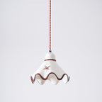 Lampada a sospensione Josiah – Ceramica – Bianca – Ø 30 cm – Charme Vintage