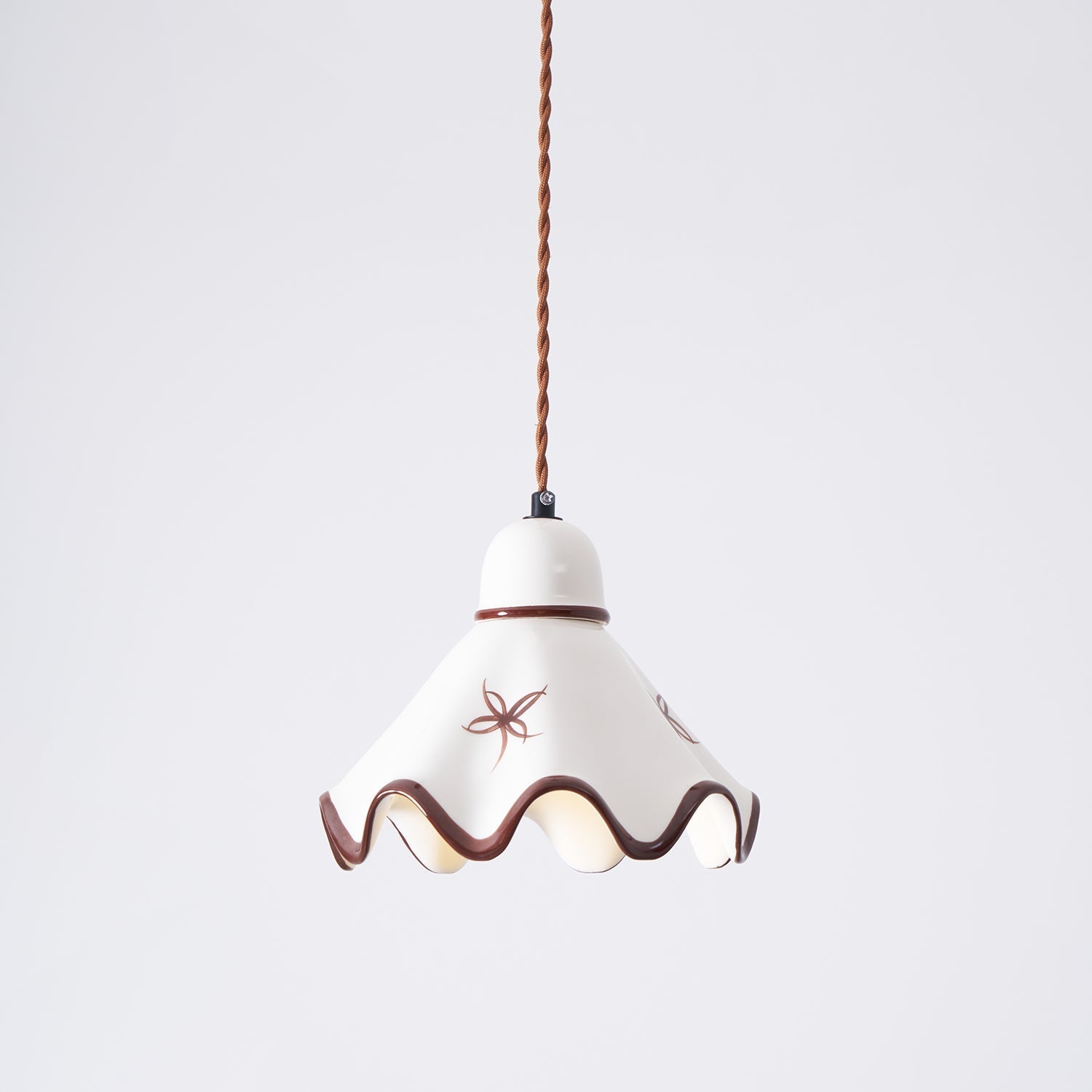 Lampada a sospensione Josiah – Ceramica – Bianca – Ø 30 cm – Charme Vintage
