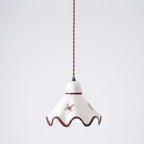 Lampada a sospensione Josiah – Ceramica – Bianca – Ø 30 cm – Charme Vintage
