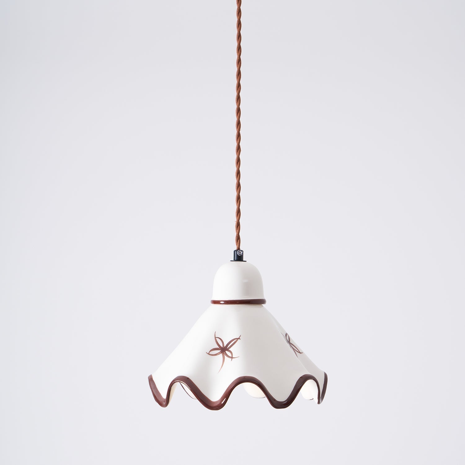Lampada a sospensione Josiah – Ceramica – Bianca – Ø 30 cm – Charme Vintage