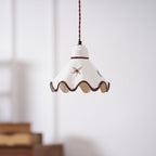 Lampada a sospensione Josiah – Ceramica – Bianca – Ø 30 cm – Charme Vintage