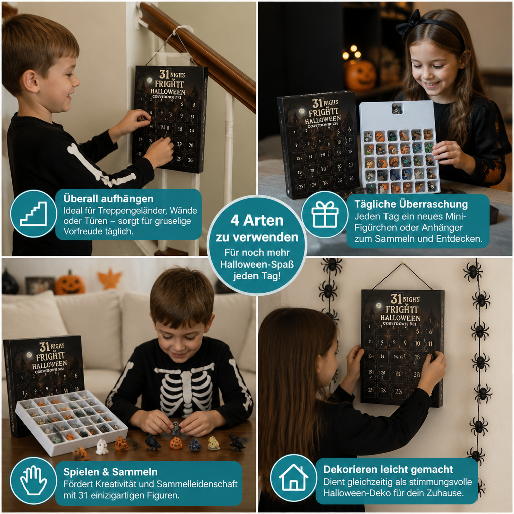 Calendario Avvento di Halloween – Mini Figure e Appendini Inquietanti
