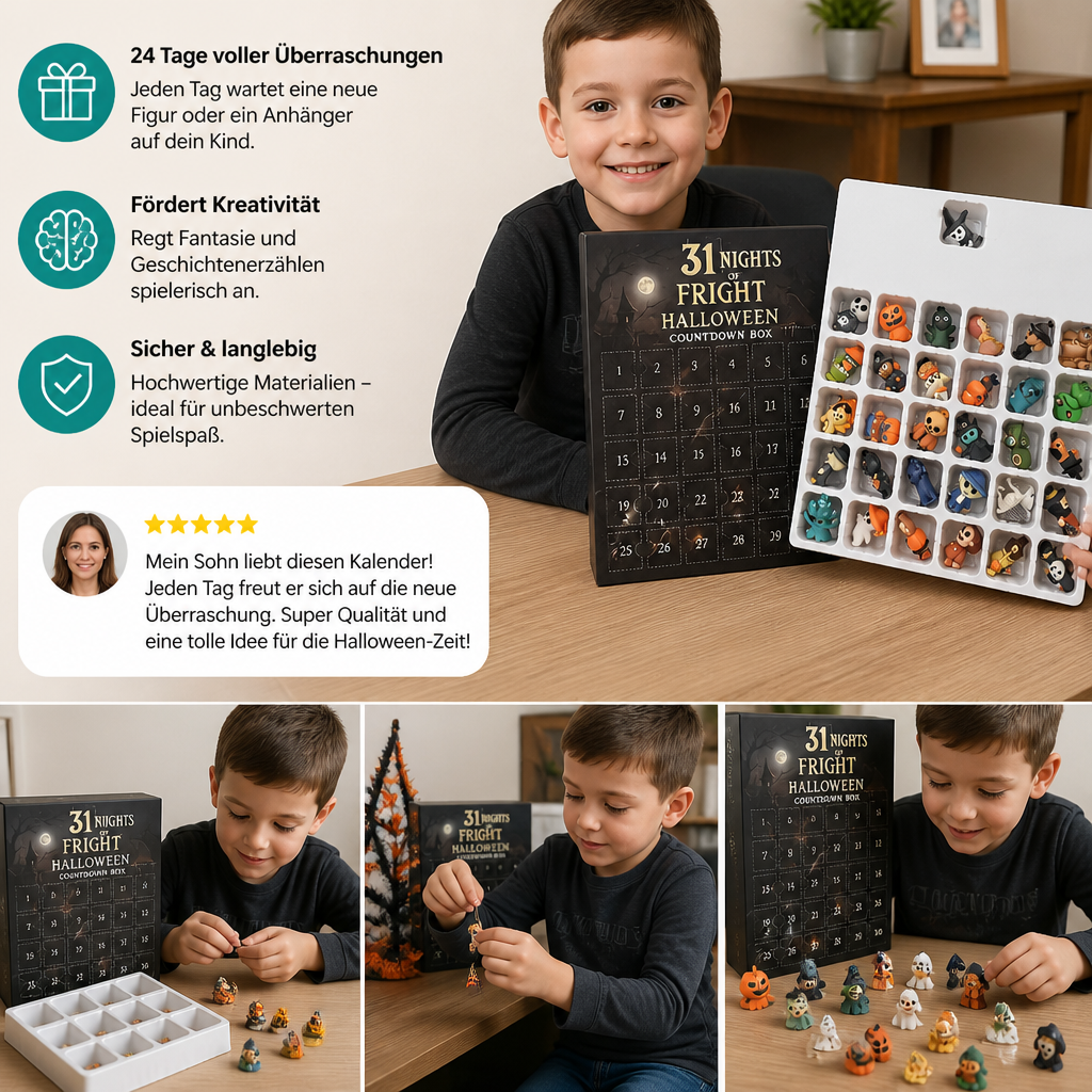 Calendario Avvento di Halloween – Mini Figure e Appendini Inquietanti