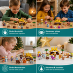 Calendario dell'Avvento con Mattoncini Presepe – 24 Giorni di Figure Natalizie