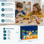 Calendario dell'Avvento con Mattoncini Presepe – 24 Giorni di Figure Natalizie