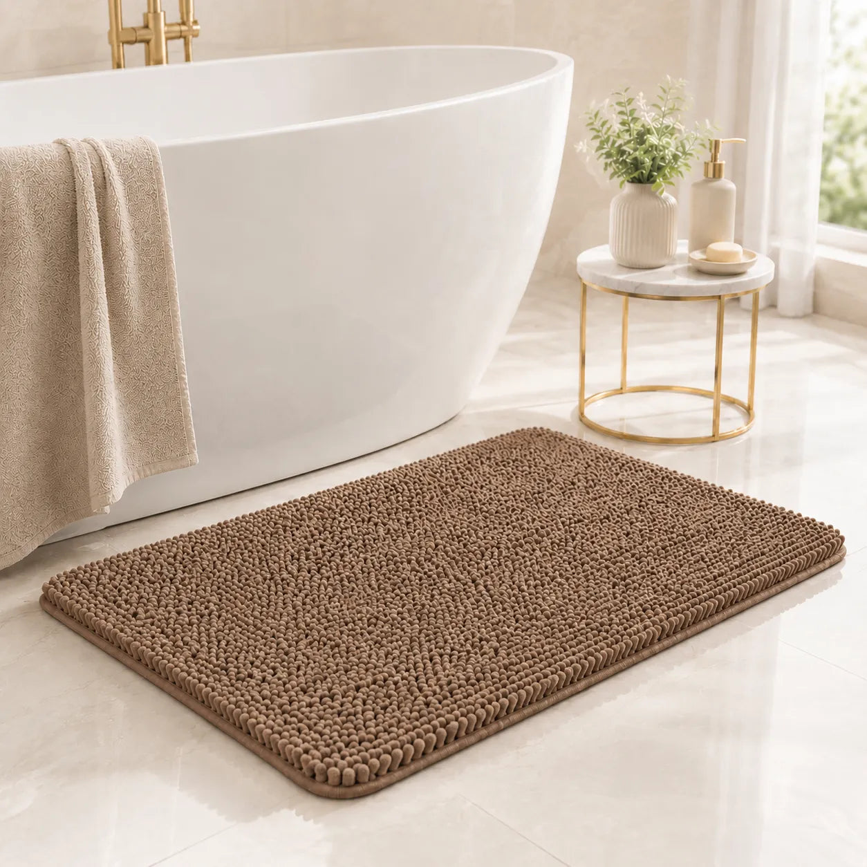 Tappetino da Bagno Assorbente in Chenille Kaelis