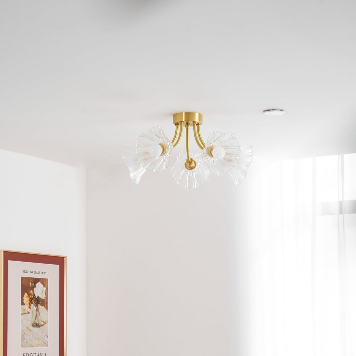 Lampada da soffitto in vetro Kalin Flower